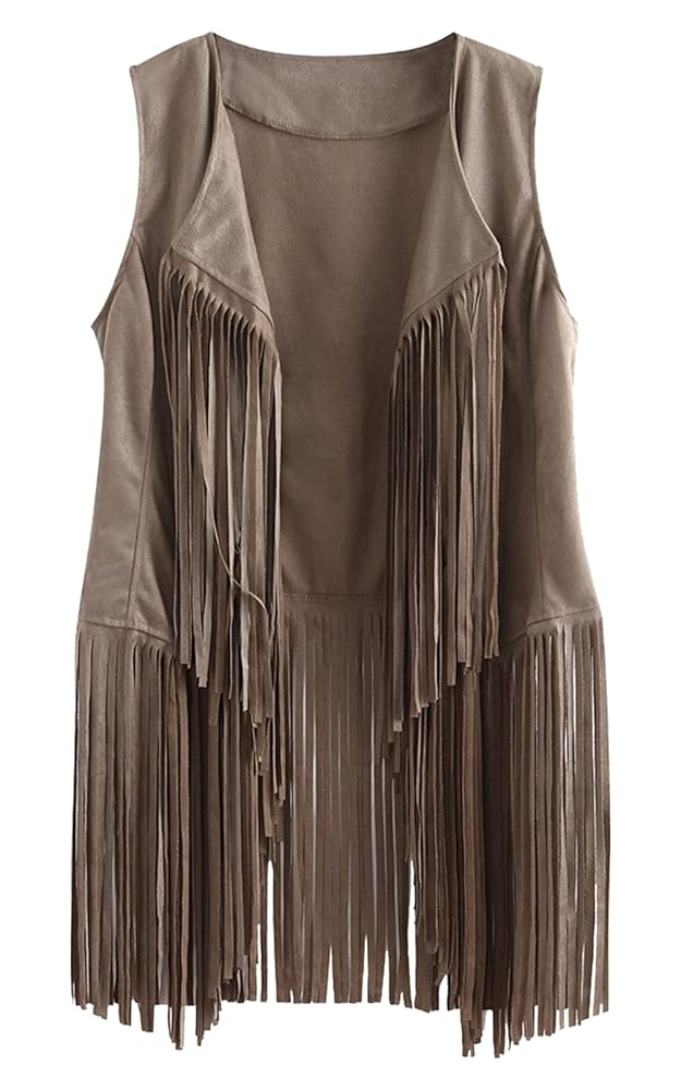 Acka fringe flower long vest サイズ2 Floral Leather Fringe Vest Free Shipping - The Vintage Twin